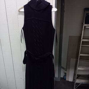 Calvin Klein small turtle neck sleeveless purple knitted dress